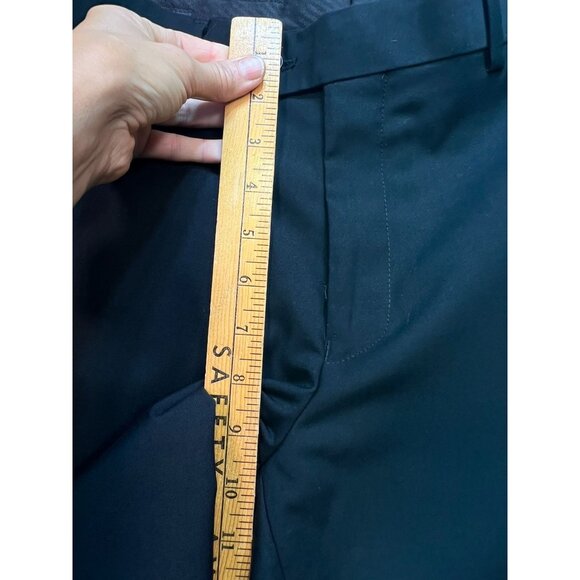 Combantant Gentlemen Mens Wool Dress Pants Flat Front Stretch Sz 32x32 Black - Picture 9 of 12